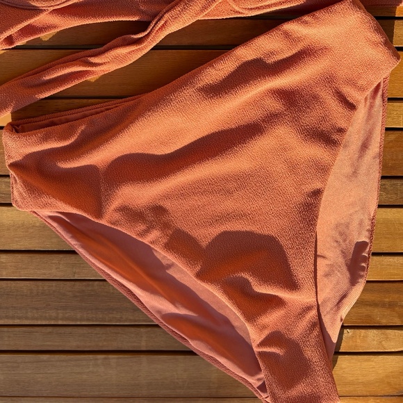 NWT XS WEWOREWHAT Bikini Swimsuit Set Clay / Orange - Picture 6 of 6